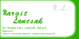 margit lancsak business card