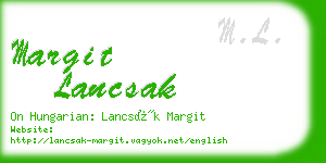 margit lancsak business card